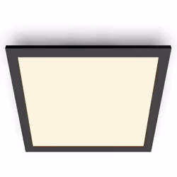 Philips LED Panel Square Ceiling Light SceneSwitch Dimmable 2700K 12W [Warm White - Black]. for Indoor Lighting, Livingroom a ...