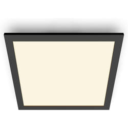 Philips LED Panel Square Ceiling Light SceneSwitch Dimmable 2700K 12W [Warm White - Black]. for Indoor Lighting, Livingroom and Bedroom