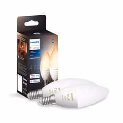 Philips Hue New White Ambiance Smart Light Bulb 2 Pack [E14 Small Edison Screw] Works with Alexa, Google Assistant and Apple  ...