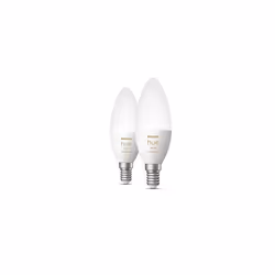 Philips Hue New White Ambiance Smart Light Bulb 2 Pack [E14 Small Edison Screw] Works with Alexa, Google Assistant and Apple Homekit. for Indoor Home