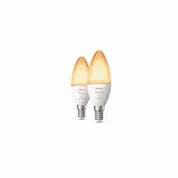 Philips Hue New White Ambiance Smart Light Bulb 2 Pack [E14 Small Edison Screw] Works with Alexa, Google Assistant and Apple Homekit. for Indoor Home