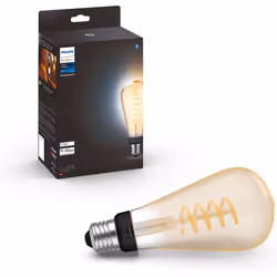 Philips Hue White Ambiance Filament ST72 Giant Smart Light Bulb [E27 Edison Screw] with Bluetooth. Works with Alexa, Google A ...