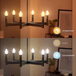 Philips Hue Filament Candle 2 Pack White Ambiance LED Smart Light Bulb [E14 Small Edison Screw] 4.9W for Indoor Home Lighting. Bedroom, Livingroom and