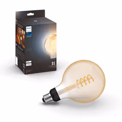 Philips Hue White Ambiance Filament G125 Giant Globe Smart Light Bulb [E27 Edison Screw] with Bluetooth. Works with Alexa, Go ...