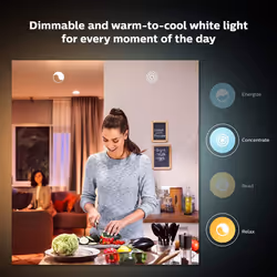 Philips Hue New White Ambiance Smart Light Bulb 2 Pack 75W - 1100 Lumen [E27 Edison Screw] with Bluetooth. Works with Alexa, Google Assistant and