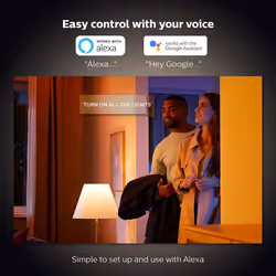 Philips Hue New White Ambiance Smart Light Bulb 2 Pack 75W - 1100 Lumen [E27 Edison Screw] with Bluetooth. Works with Alexa, Google Assistant and