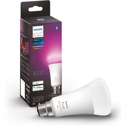 Philips Hue White & Colour Ambiance Single Smart Bulb LED [B22 Bayonet Cap] - 1600 Lumens (100W Equivalent). Works with Alexa, Google Assistant and