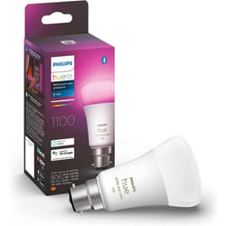 Philips Hue White & Colour Ambiance Single Smart Bulb LED [B22 Bayonet Cap]-1100 Lumens (75W Equivalent).Works Alexa,Google Assistant and Apple