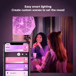Philips Hue White & Colour Ambiance Single Smart Bulb LED [B22 Bayonet Cap]-1100 Lumens (75W Equivalent).Works Alexa,Google Assistant and Apple