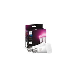 Philips Hue White & Colour Ambiance Smart Bulb Twin Pack LED [B22 Bayonet Cap] - 1100 Lumens (75W Equivalent). Works with Alexa, Google Assistant and