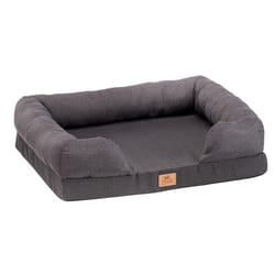 Ferplast Dog Bed Dog Cushion Dog Bed Medium Memory Foam Dog MatOrthopedic Dog Bed and Sofa Dog Mattress Washable 64 x 52 x h 16,5 cm. Grau