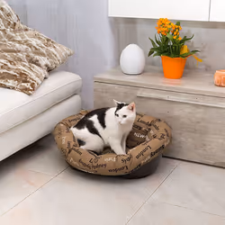 Ferplast Cushion for dog and cat bed SOFA' CUSHION 4 Padded spare cover for pet bed, Soft cotton washable, Adjustable with elastic cord, 64 x 48 x h