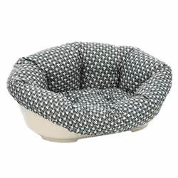 Ferplast Cushion for dog and cat bed SOFA' CUSHION 8 Padded spare cover for pet bed, Soft cotton washable, Adjustable with elastic cord, 85 x 62 x h