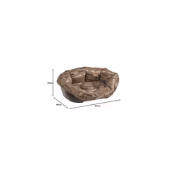 Ferplast Plastic Dog and Cat Bed with Padded Dog and Cat Cushion SOFA' Dog Bed with Padded Cushion, Washable, 64 x 48 x 25 cm