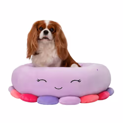 Squishmallows Official 24-Inch Beula Octopus Pet Bed - Medium Ultrasoft Official Plush Pet Bed,purple