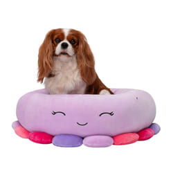 Squishmallows Official 24-Inch Beula Octopus Pet Bed - Medium Ultrasoft Official Plush Pet Bed,purple