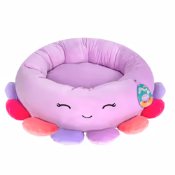 Squishmallows Official 24-Inch Beula Octopus Pet Bed - Medium Ultrasoft Official Plush Pet Bed,purple