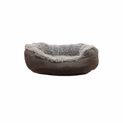Rosewood Grey Lion Oval Dog Bed, Large, 80x65cm