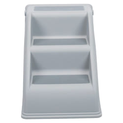 TRIXIE 3 Step Pet Stairs, Lightweight, Easy to Store, Non-Slip Treads, Grey