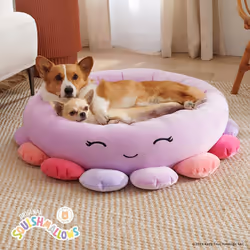 Squishmallows Original 30-Inch Beula Octopus Pet Bed - Large Ultrasoft Original Squishmallows Plush Pet Bed