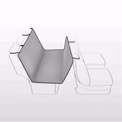 Trixie 1313 Protective Car Blanket, 1.45 ? 1.60 m, Light Grey/ Black
