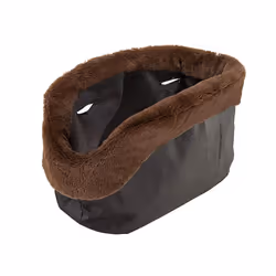 Ferplast Carrier bag for dogs WITH-ME WINTER, made of EVA, Soft rubber plastic, with faux-fur lining, Adjustable handles, Safety belt included, 21.5 x