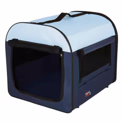 TRIXIE Basic dog crate - size S: 50 x 50 x 60 cm - coverable mesh inserts - base plate with fleece cover - base straps and pe ...