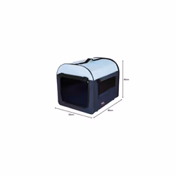 TRIXIE Basic dog crate - size S: 50 x 50 x 60 cm - coverable mesh inserts - base plate with fleece cover - base straps and pegs - incl. carry bag -