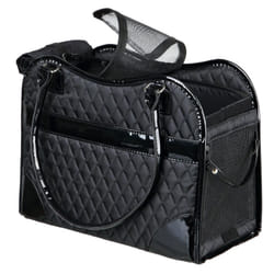 TRIXIE dog bag Amina - opens from top and front - integrated short leash - outside pockets - up to 5 kg - 18 x 29 x 37 cm - black - 36244