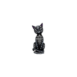 Nemesis Now Mystic Kitty Figurine 26cm, Resin, Black, Spirit Board Cat, Baroque Design Planchette, Cast in the Finest Resin, Painstakingly