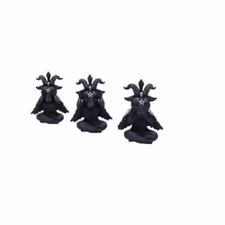 Nemesis Now Cult Cuties Three Wise Baphoboo 13.4cm, Resin, Black, Three Wise Baphoboo Figures, Baby Baphomet Figurines, Bapho ...