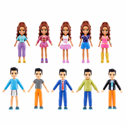Polly Pocket Sparkle Cove Adventure Dolls, Clothes and Accessories Set, Fashion Pack with 4 Dolls (3-inch) and 45+ Total Pieces, HKW10