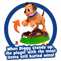 Ideal | Diggy The Dog: Hide your treasure from the pup but be careful he might dig it up! | Kids Games | 2-4 Players | Ages 4+