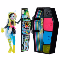 Monster High Doll and Fashion Set, Frankie Stein Doll, Skulltimate Secrets: Neon Frights, Dress-Up Locker with 19+ Surprises, ...