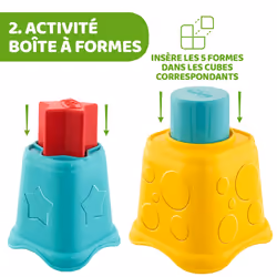 Chicco ECO+ Toy, 2-in-1 Stacking Cups | Sustainable Baby & Toddler Toy, Recycled Plastic, 6 months +