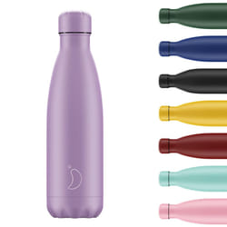 Chilly's Water Bottle - Stainless Steel and Reusable - Leak Proof, Sweat Free - Pastel - All Purple, 500ml