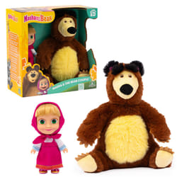 Masha and The Bear Toy Set ? 12 cm Masha Doll & 20 cm Soft Bear Plush from the Hit TV Series ? Suitable for Kids Aged 3+