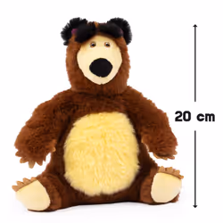 Masha and The Bear Toy Set ? 12 cm Masha Doll & 20 cm Soft Bear Plush from the Hit TV Series ? Suitable for Kids Aged 3+