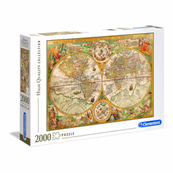 Clementoni 32557.3 Clementoni-32557-Collection-Ancient Map-2000 Pieces, Multi-Colour