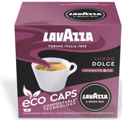 Lavazza A Modo Mio Lungo Dolce Coffee Capsules (4 Packs of 16)
