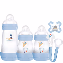 MAM Welcome to The World Set | Baby Gift Set with 3X Feeding Bottles, 0-2 Month Soother and MAM Dummy Clip | Baby Accessories ...