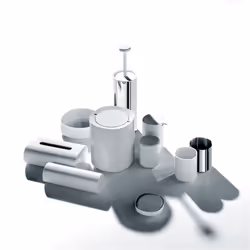 Alessi Toothbrush Holder, Stainless Steel, White, One Size