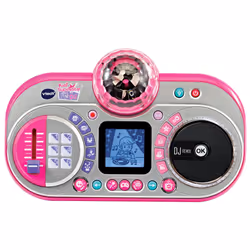 VTech Kidi Super Star DJ, Kids Microphone Toy with Songs and Sound Effects, Microphone and Adjustable Stand with Colour Changing Disco Light, Musical