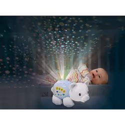 VTech 506903 Little Friendlies Starlight Sounds Bear, Soothing Baby Nighlight, Musical Toy with Sounds and Songs, Soft Cuddly Toy for Babies Aged 1