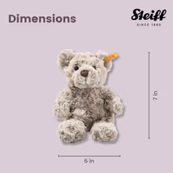 Steiff 113413 Soft Cuddly Friends Honey Teddy Bear, Grey, 18 cm