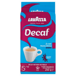 5 x LAVAZZA DEK Intenso Decaffeinated Ground Coffee 250g Italian Espresso
