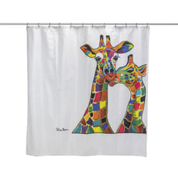 RAVALI Croydex Art by Steven Brown Shower Curtain With Anti-Microbial Treated 180x180cm (Francie & Josie)