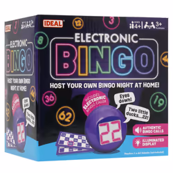 Ideal | Electronic Bingo: Host your own Bingo night at home! | Family Games | 3+ Players | Ages 8+