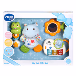 VTech My First Gift Set New Baby Gifts | Newborn Baby Toys Including Hippo Animal Plush, Baby Teether, Baby Rattle & Baby Mus ...