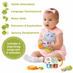 VTech My First Gift Set New Baby Gifts | Newborn Baby Toys Including Hippo Animal Plush, Baby Teether, Baby Rattle & Baby Musical Toy | Baby Toys 0,